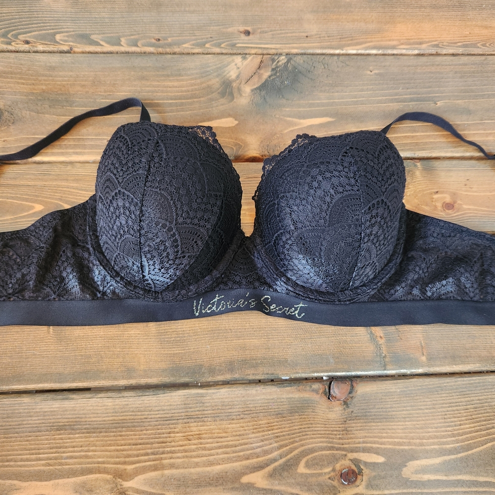 Victoria's Secret Black Lace Push Up Bra